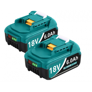 Battery Makita Upgraded Version 6.0AH 18 Volt 2 Pack