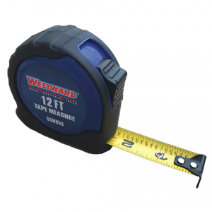 Tape Measure 12' Steel Blue/Black With Belt Clip
