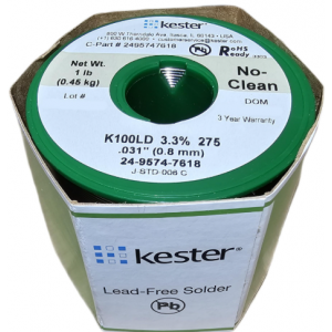 Solder Wire No Clean Lead Free 0.031"