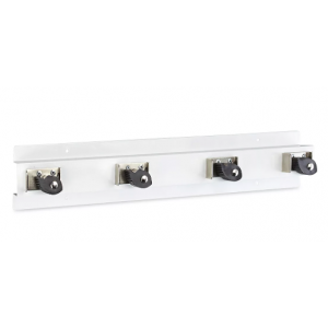 Tool/Mop Broom Holder White 24x3x4