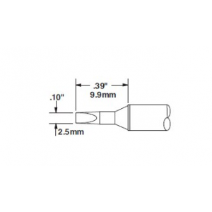 Solder Tip Chisel Metcal .10 30DG