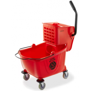 Mop Bucket with Side Wringer 26 Quart Red