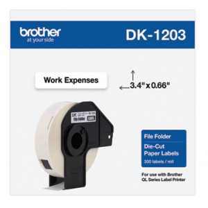 Label .75 x 3.4 Die Cut File Folder Labels White 300/Roll