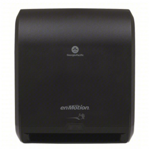 Towel Dispenser enMotion Touchless Black for 10 in Paper Towel Wd, 1 3/4 in, Plastic, Black