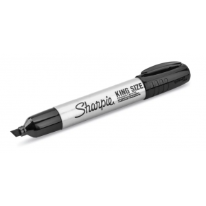 Sharpie Permanent Marker King Size Broad Chisel Tip Black 12/BX
