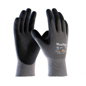 Glove Micro Foam Black/Gray Nitrile Coated Grip Palm&Finger 12/DZ/PR