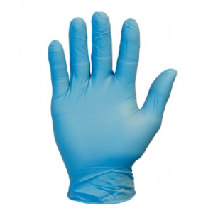 Glove Nitrile 9.65" Blue Powder Free 3.7mil 100/BX 10/CS