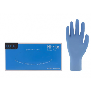 Glove Nitrile 5Mil Exam Grade Elite Brand Blue 100/BX 10/CS