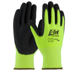 Glove G-Tek Hi-Vis Neon Seamless Knit PolyKor Blended Dipped