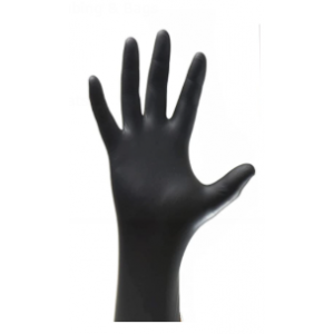 Glove Nitrile PF Black 100/BX 10/CS