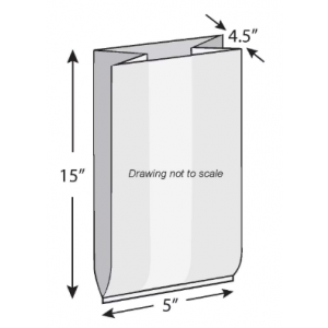 Bag Poly Gusset 5x4.5x15 1Mil 1000/CS