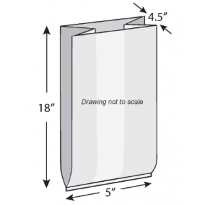 Bag Poly Gusset 5x4.5x18 1Mil 1000/CS