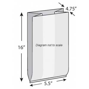 Bag Poly Gusset 5.5x4.75x16 0.8Mil 1000/CS