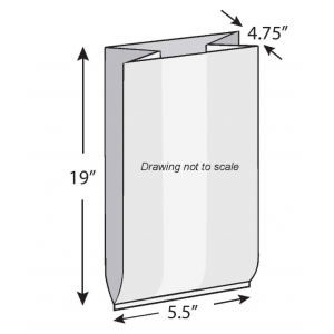 Bag Poly Gusset 5.5x4.75x19 0.8Mil 1000/CS