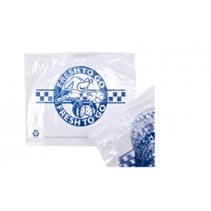 Bag Poly 10.5x8 2Mil Slide Seal Saddle Pack w/Print "Fresh to Go" 500/CS