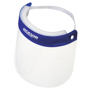 Face Shield, Clear Visor, 8 5/8 in Height, Elastic Band Suspension,  Anti-Fog Lens