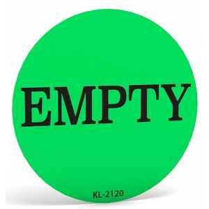 Label 2" Circle Inventory Control "EMPTY" 500/RL