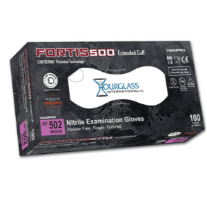 Glove Nitrile 10.5" Low Derma Exam Black 100/BX 10/CS