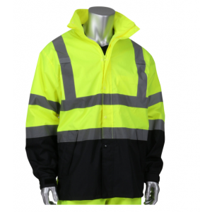 ANSI Type R Class 3 Value All Purpose Waterproof Jacket with Black Bottom Dual Sizing 2XL-3XL
