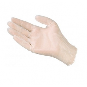 Glove Vinyl PF Clear 100/BX 10/CS