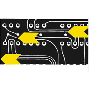 Label .1875x.125 Yellow Paper Inspection Arrows 5000/Envelope