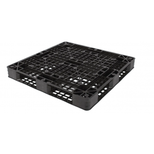 Pallet 43.25x43.25 2Way Black Solid Top Plastic Economy Used