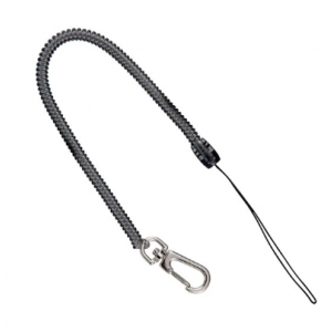 Coiled Clip Lanyard, Nylon, For Utility Knives and Safety Cutters, Extends to 48 Inches