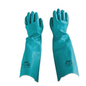 Glove Nitrile 18" Green Unlined Medium Ansell Sol-Vex 12/PR/CS