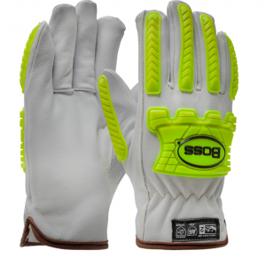 Boss Premium Top Grain Goatskin Leather Drivers Glove, Medium