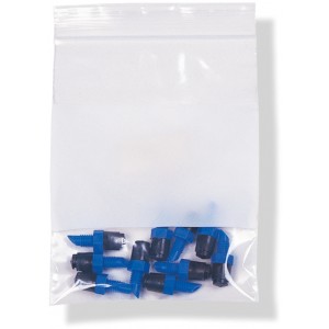 Bag Poly 5x8 2Mil Clear Ziplock w/Writing Block 1000/CS