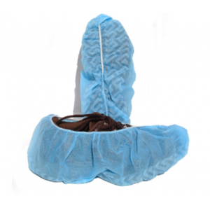 Shoe Cover SBPP Non-Skid w/Adhesive 17.5" Blue Hand Sewn Large 50/BG 6/CS