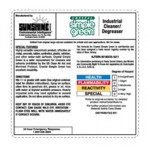 All-Purpose Cleaner Secondary-Container Label, Self-Adhesive, White, Black Text