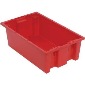 SNT180 Genuine stack and nest tote 18" x 11" x 6" Red