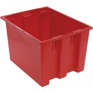 SNT195 Genuine stack and nest tote 19-1/2" x 15-1/2" x 13" Red