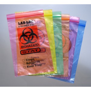 Bag Poly 12x15 2Mil Ziplock w/Print Yellow Tint (Biohazard) 1000/CS