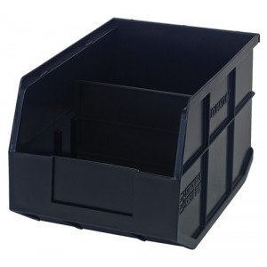 Stackable Shelf Bin 12"" x 8-1/4"" x 7"" Black