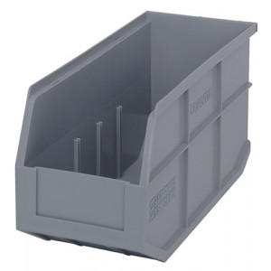 Stackable Shelf Bin 14" x 6" x 7" Gray