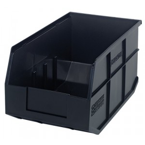 Stackable Shelf Bin 14" x 8-1/4" x 7" Black