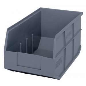 Stackable Shelf Bin 14" x 8-1/4" x 7" Gray