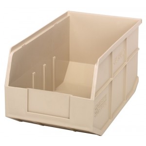 Stackable Shelf Bin 14" x 8-1/4" x 7" Ivory