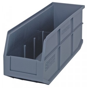 Stackable Shelf Bin 18" x 6" x 7" Gray