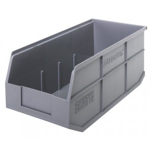 Stackable Shelf Bin 18" x 8-1/4" x 7" Gray