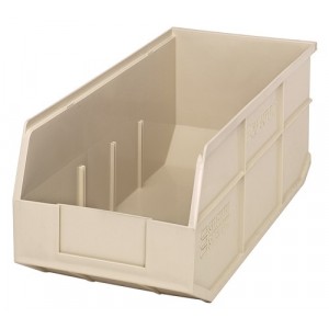 Stackable Shelf Bin 18" x 8-1/4" x 7" Ivory