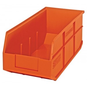 Stackable Shelf Bin 18" x 8-1/4" x 7" Orange