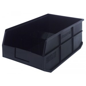Stackable Shelf Bin 18" x 11" x 7" Black