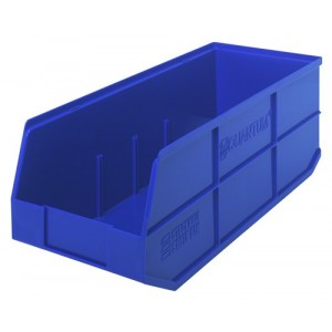 Stackable Shelf Bin 20-1/2" x 8-1/4" x 7" Blue