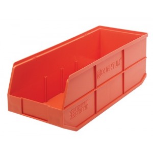 Stackable Shelf Bin 20-1/2" x 8-1/4" x 7" Orange