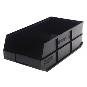 Stackable Shelf Bin 20-1/2" x 11" x 7" Black