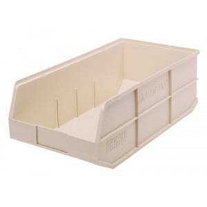 Stackable Shelf Bin 20-1/2" x 11" x 7" Ivory