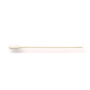 Swab 6"x.375"D Foam Over Cotton Tip Wood Shaft 50/PK 20/CS
